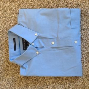 Lands' End Blue Twill Dress Shirt